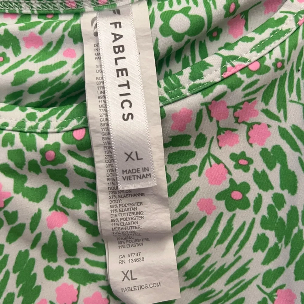 Fabletics Green and Pink Active XL Dress with shorts/pockets - Picture 3 of 4